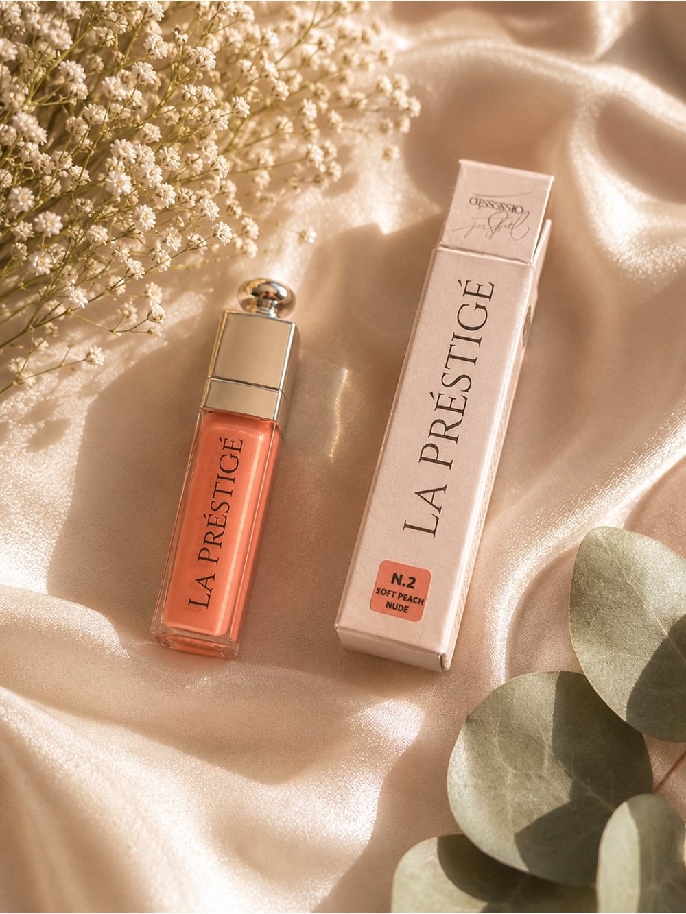 La Prestige Lip Gloss – Soft Peach Nude